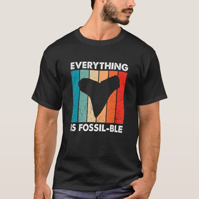 Camiseta Fóssil De Caça De Dentes Para Coletor De Dentes Fó (Frente)