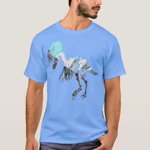 Camiseta Fóssil de Dinossauro de Montanha Azul