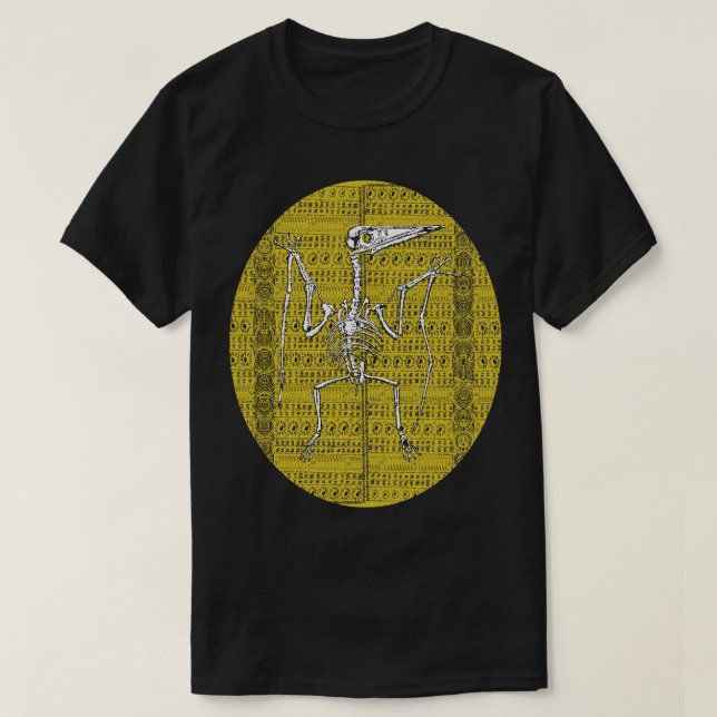 Camiseta fóssil de pterodactil no padrão havaiano (Frente do Design)