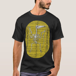 Camiseta fóssil de pterodactil no padrão havaiano