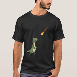 Camiseta Fóssil Dinossauro Meteorito Minimalista Humor Pré-