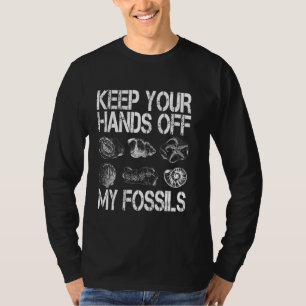 Camiseta Fóssil Hunter Mantenha suas mãos longe dos meus fó