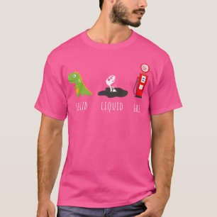 Camiseta Fóssil Química de combustível T-Rex Dinos de gás l