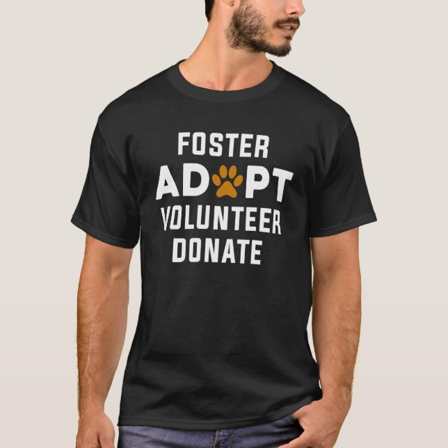 Camiseta Foster Adotar Bolsa de Salvamento de Doadores Volu (Frente)
