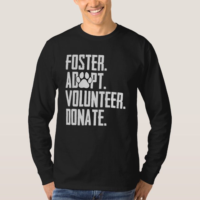 Camiseta Foster Adotar Bolsa de Salvamento de Doadores Volu (Frente)