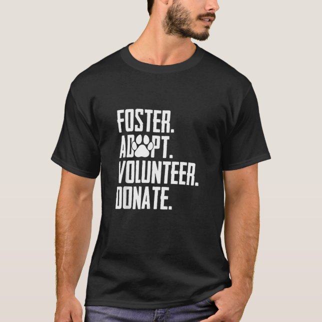 Camiseta Foster Adotar Bolsa de Salvamento de Doadores Volu (Frente)
