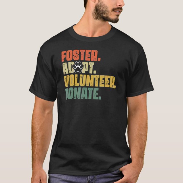 Camiseta Foster Adotar Bolsa de Salvamento de Doadores Volu (Frente)