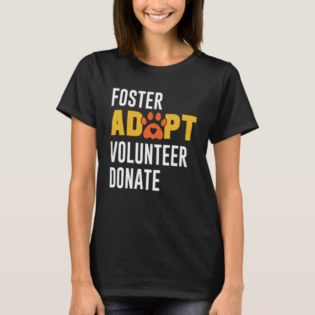 Camiseta Foster Adotar Bolsa de Salvamento de Doadores Volu (Frente)