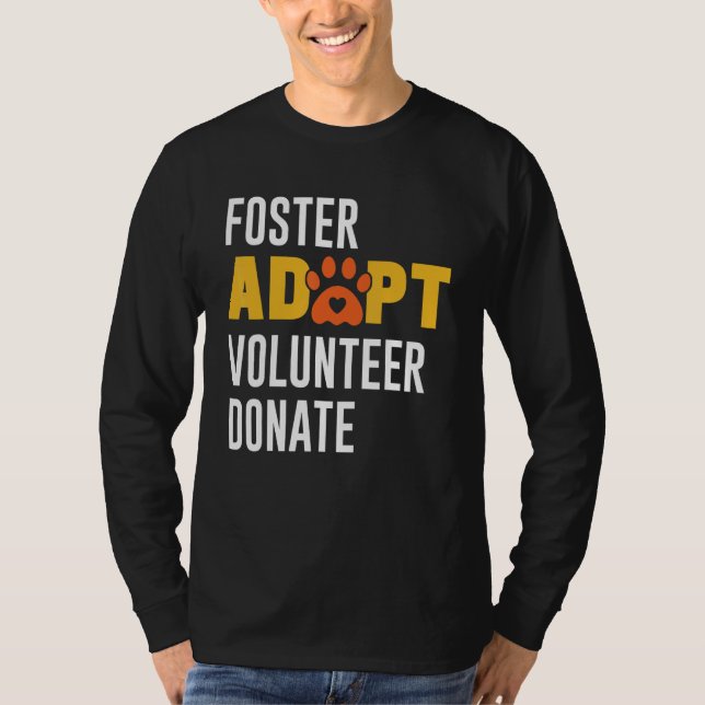 Camiseta Foster Adotar Bolsa de Salvamento de Doadores Volu (Frente)