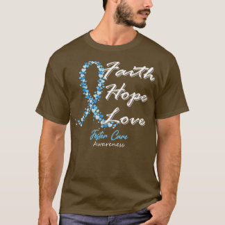 Camiseta Foster Care Sensibilização Fé Esperança Amor Nesta