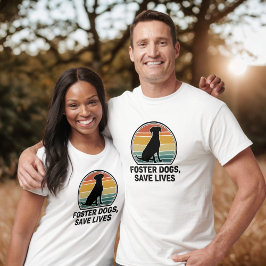 Camiseta Foster Dogs Save Lives – Vintage Sunset Tee