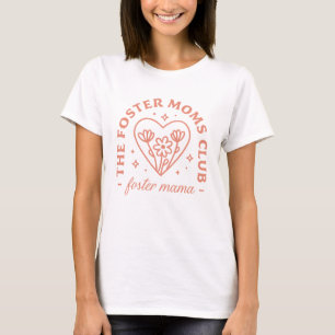 Camiseta Foster Mãe Adoção Mama Folha Estética floral