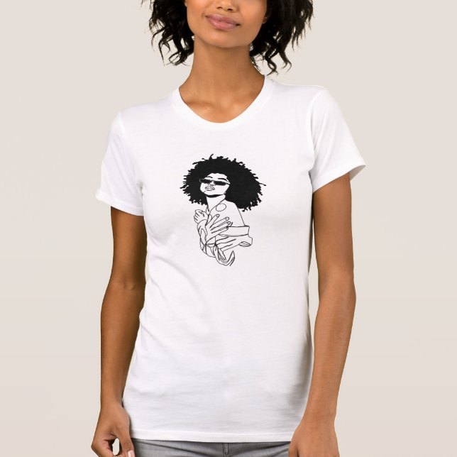 Camiseta Foto afro de mulher T-Shirt (Frente)