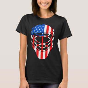 Camiseta Foto Americana de 4 de julho de Hockey Goalie Mask