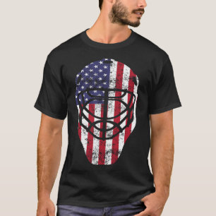 Camiseta Foto Americana de 4 de julho de Hockey Goalie Mask