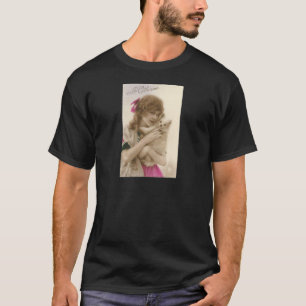 Camiseta Foto antiga vitoriana e cão