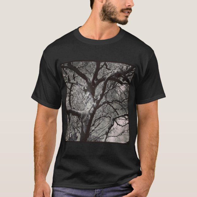 Camiseta Foto ao quadrado - Árvore de Magnolia no início da (Frente)