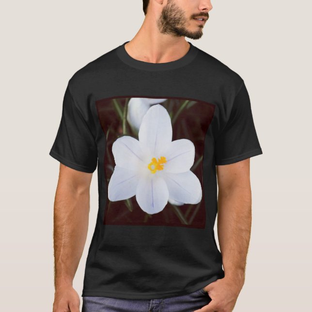 Camiseta Foto ao quadrado - Crocus branco (Frente)