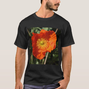 Camiseta Foto ao quadrado - Papoila laranja