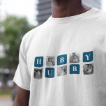 Camiseta Foto Azul de Colagem Moderna Melhor Hubby Nunca Pr<br><div class="desc">O "Modern Collage Photo Best Hubby Ever Gift" é um presente personalizado de fotos que mostra uma coleção de fotos com os melhores momentos compartilhados entre você e seu amado marido. Esta versão em particular apresenta um tema azul, fazer e adição contemporânea a qualquer decoração.Este presente é perfeito para ocasiões...</div>