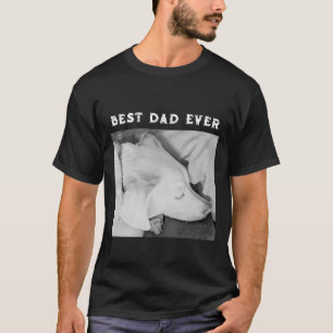 Camiseta Foto B & W de um lindo cão branco dormindo