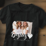 Camiseta Foto BFF dos Melhores Amigos do Coração Moderno Gr<br><div class="desc">Design é composto por tipografia divertida e divertida com fontes sans serif e serif. Adicionar uma foto personalizada.</div>