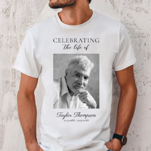 Camiseta Foto Celebração da Vida Funeral Branco