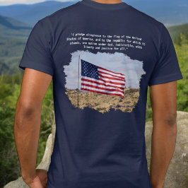 Camiseta Foto cêntrica da bandeira americana prometida de l