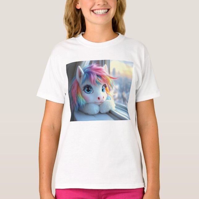 Camiseta Foto Colorida Unicorn (Frente)
