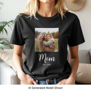 Camiseta Foto com Texto de Roteiro Estabelecido pela Mamãe