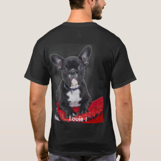 Camiseta Foto Cute Louie I Black French Bulldog T Shirt
