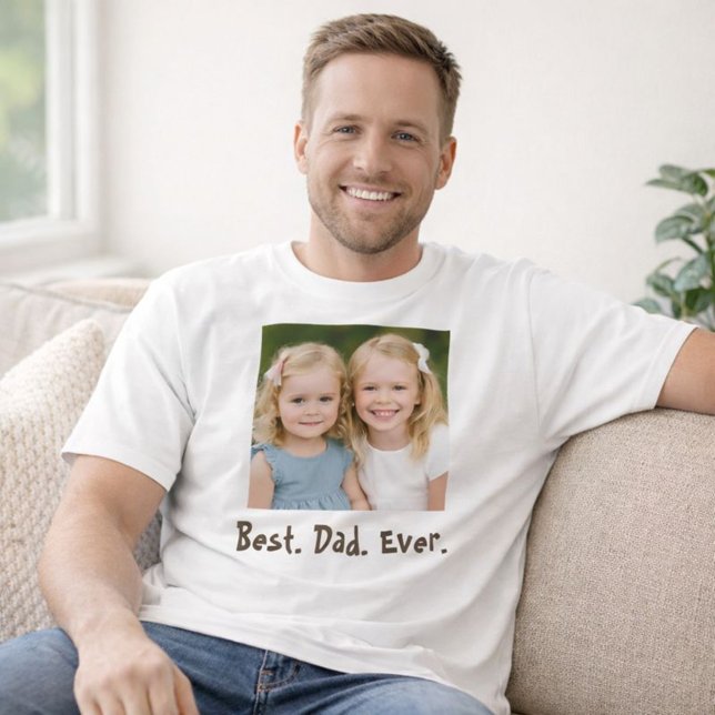 Camiseta Foto da família do melhor Pai (Criador carregado)