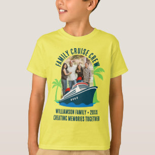 Camiseta FOTO da FAMÍLIA Viagem de Férias CRUISE EQUIPE