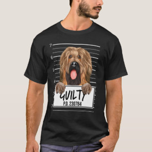Camiseta Foto da ficha criminal do Briard Culpado