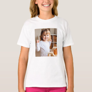 Camiseta Foto da Irmã e Nome em Letra