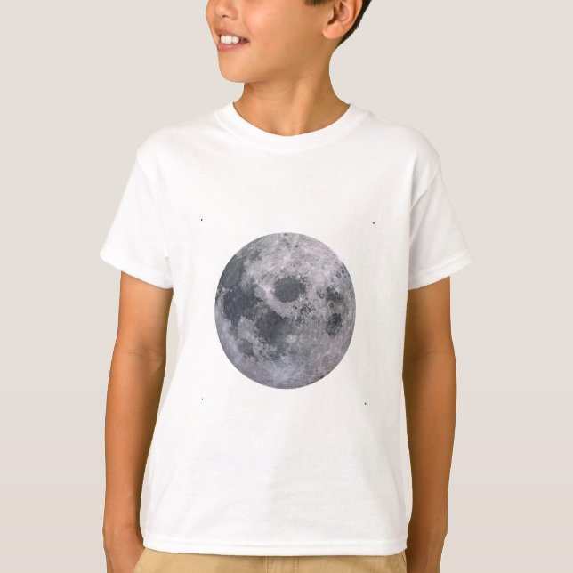 Camiseta Foto da Lua cinza (Frente)