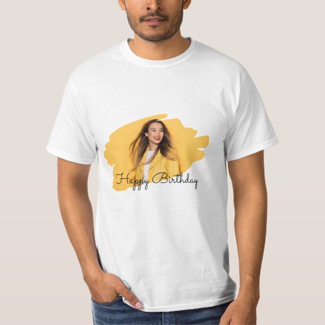 Camiseta Foto da marca personalizada Parabéns, T-Shirt (Frente)