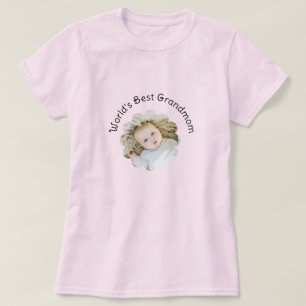 Camiseta Foto da Melhor Avó do Mundo em Personalização da F