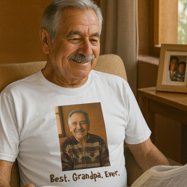 Camiseta Foto da Melhor Família Vovô Nunca (Criador carregado)