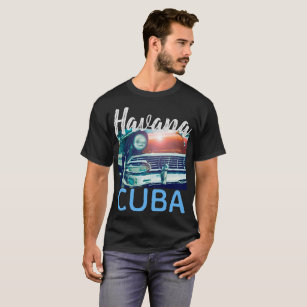 Camiseta Foto da rua do carro vintage de Havana Cuba,