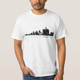 Camiseta Foto da skyline de Detroit