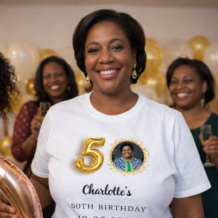 Camiseta Foto de 50 anos em ouro
