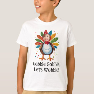 Camiseta Foto de Ação de Graças de Peru Gobble Colorido Fof