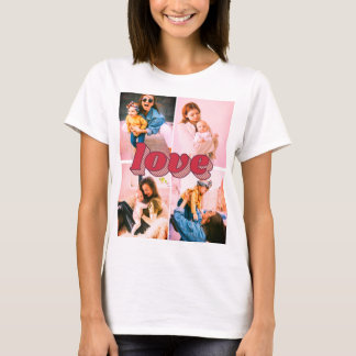 Camiseta Foto de amor filtrada personalizada x4