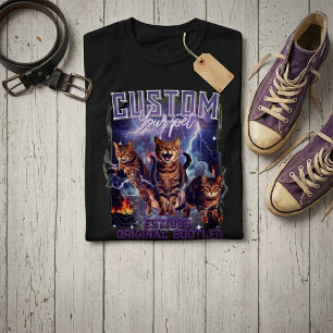 Camiseta Foto de animal de estimação personalizada com gráf