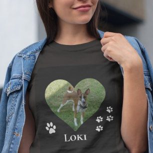 Camiseta Foto de animal personalizada coração foto