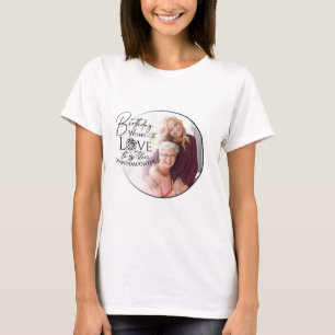 Camiseta Foto de Aniversário com Caligrafia Minimalista par