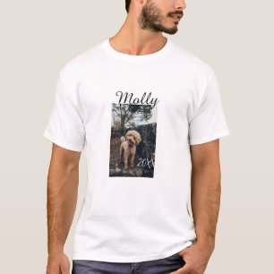 Camiseta Foto de aniversário de cachorro gato animal modern