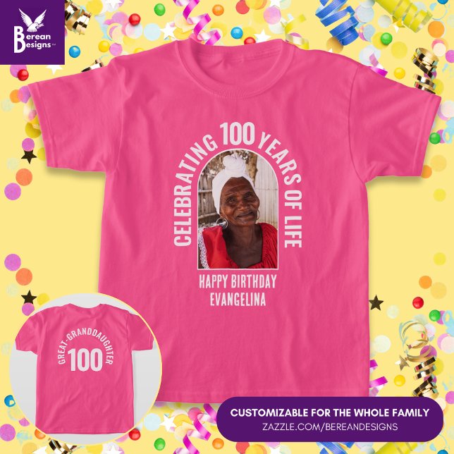 Camiseta Foto de Aniversário de Correspondência Personaliza (Matching Family Birthday T-Shirt with Customizable Text and Photo. Ideal for reunions & milestones.)