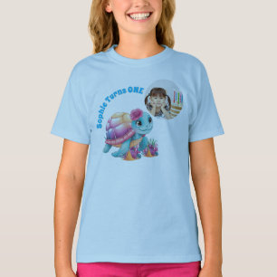 Camiseta Foto de Aniversário de Tartaruga Marinha Branca